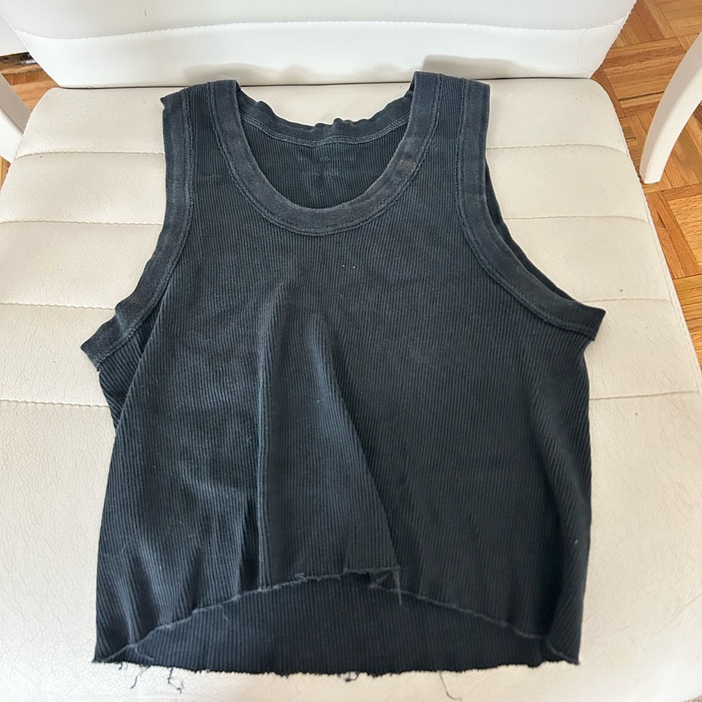 Brandy Melville Black Ribbed Sleeveless Top